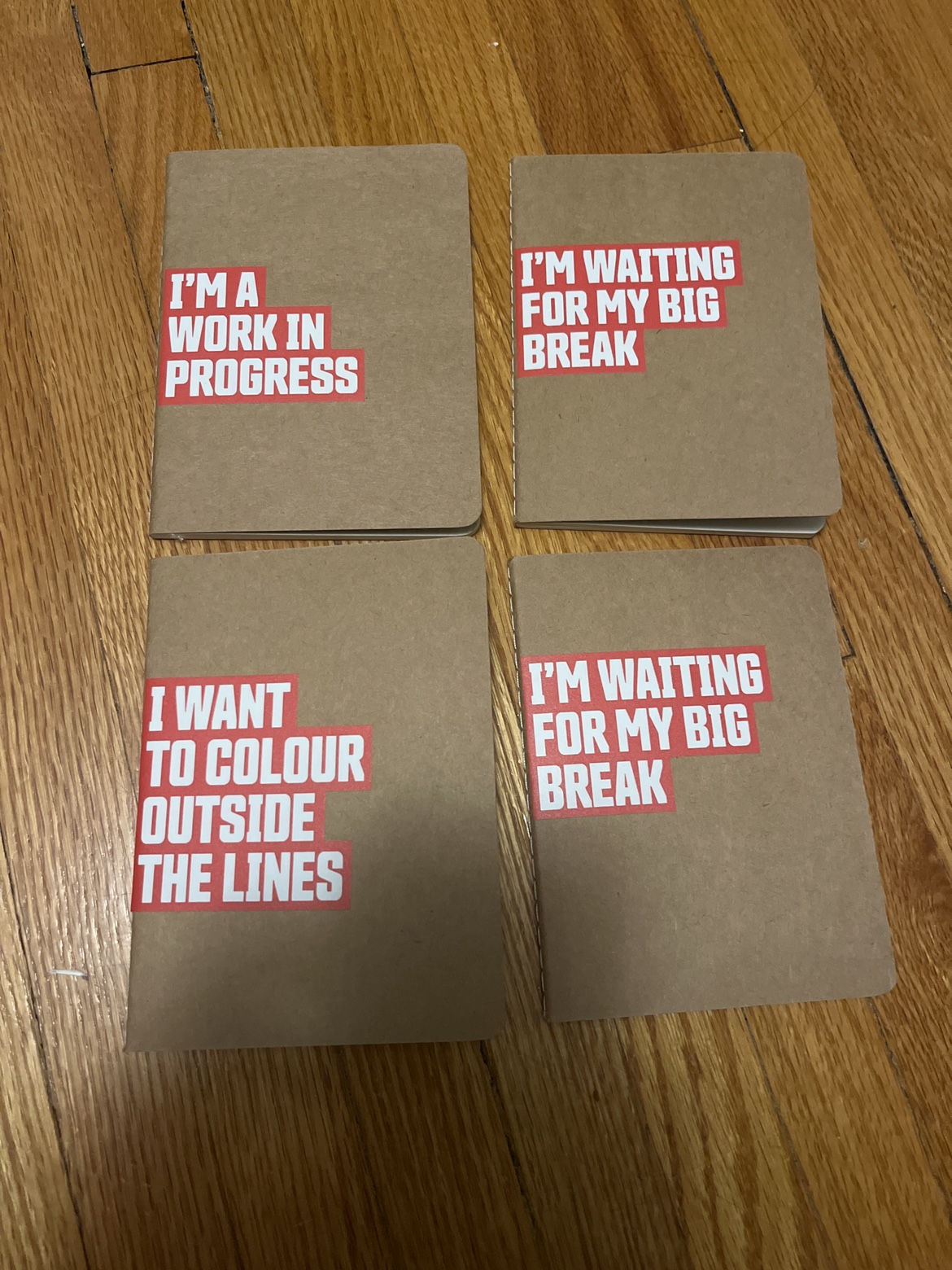 Blank notebooks
