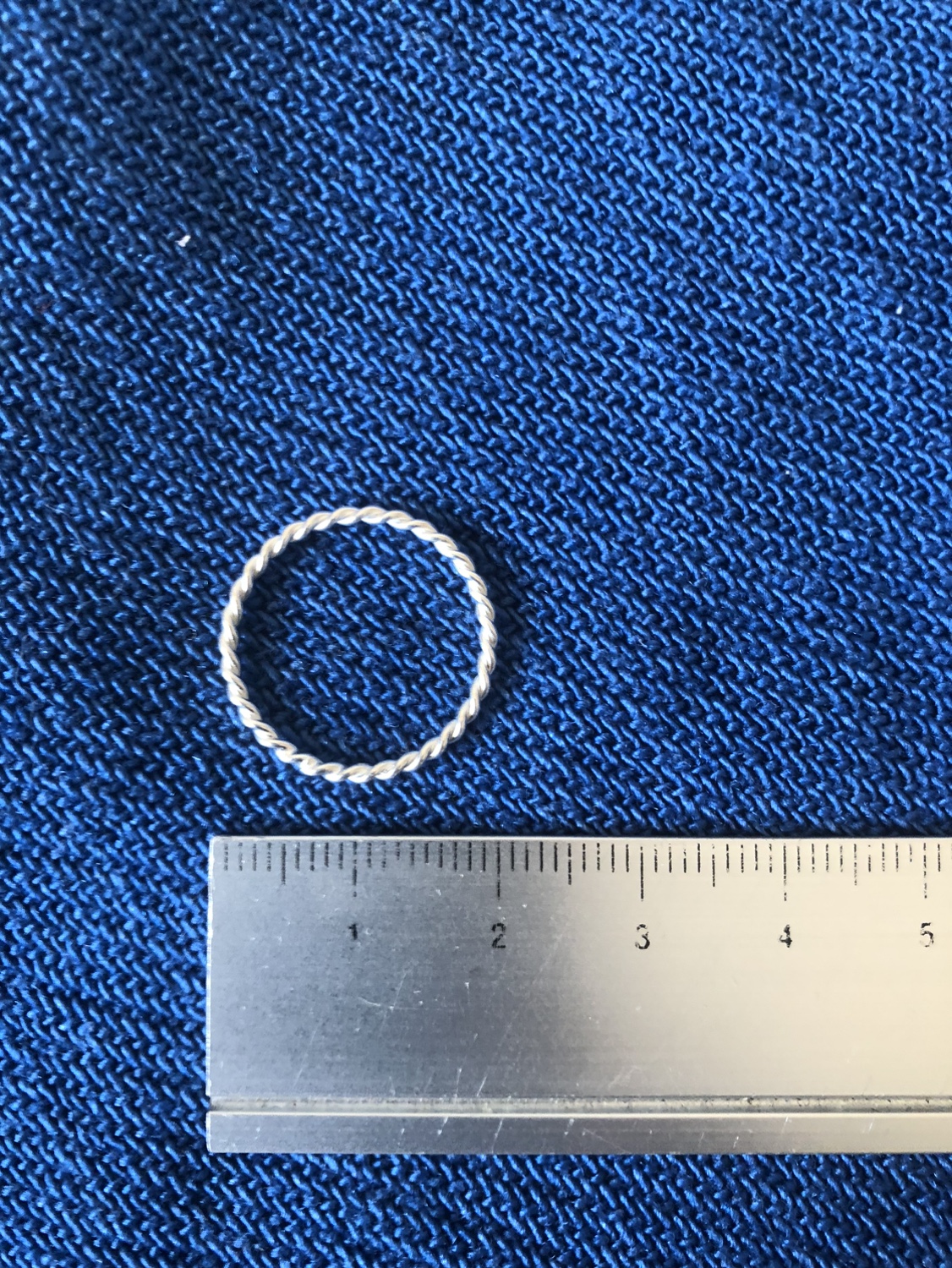 Sterling silver twist ring thumbnail