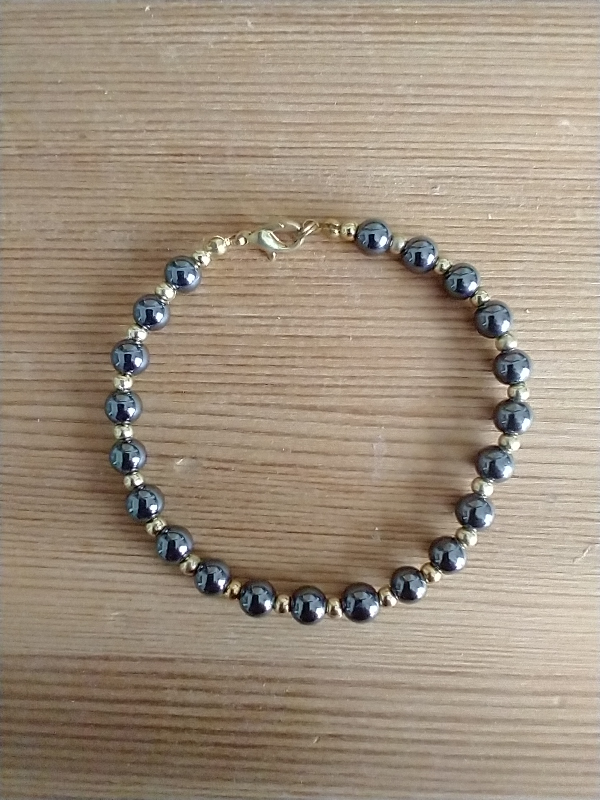 Hematite anklet.