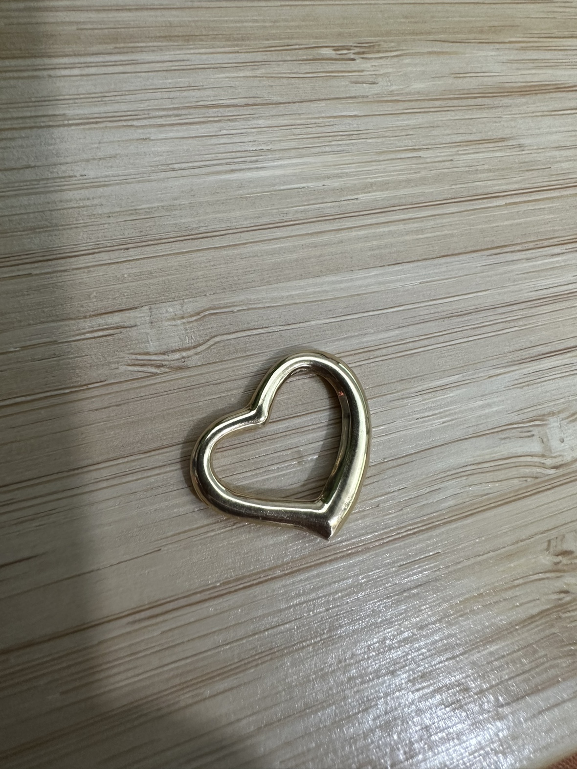 Open Heart - Tiffany inspired 18K Yellow Gold Pendant thumbnail