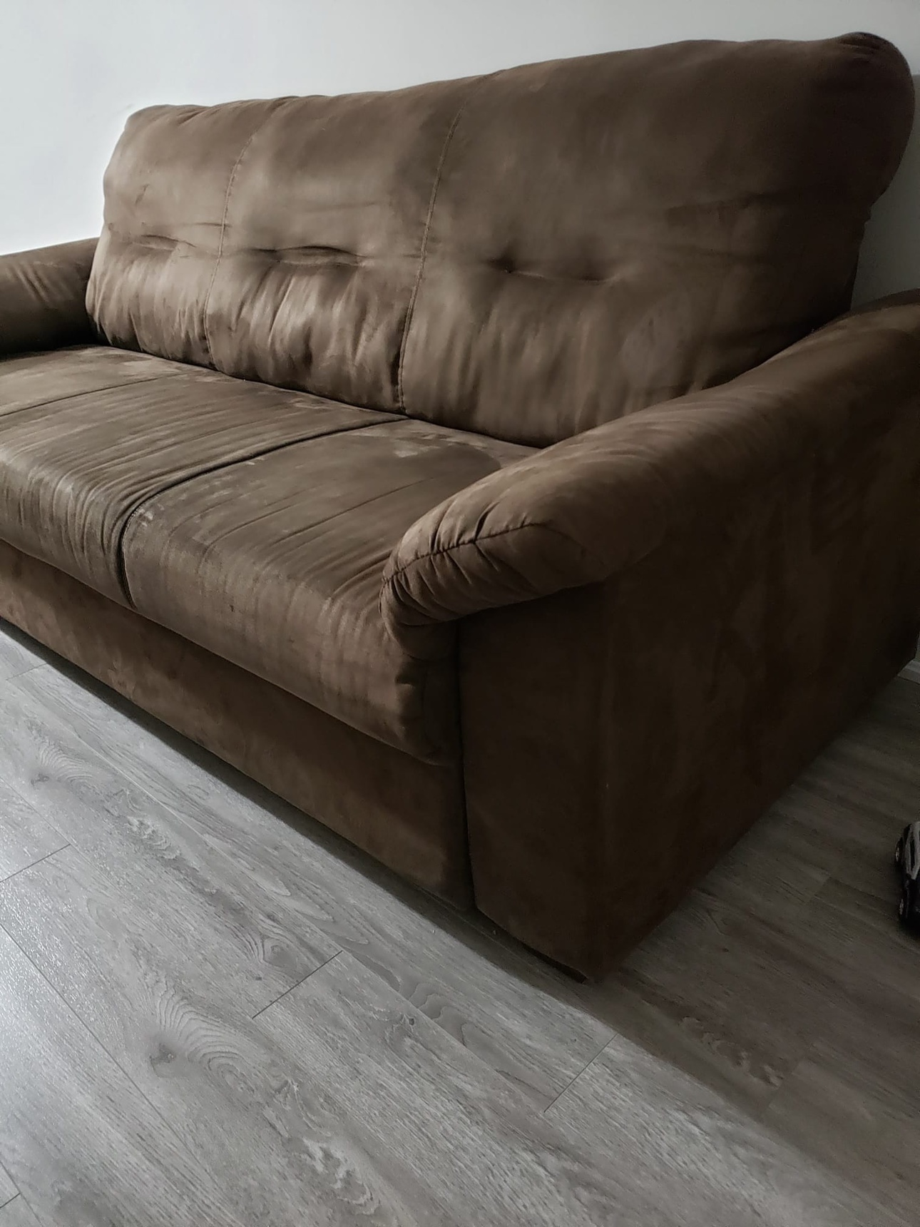 Ikea micro fibre brown sofa mint condition