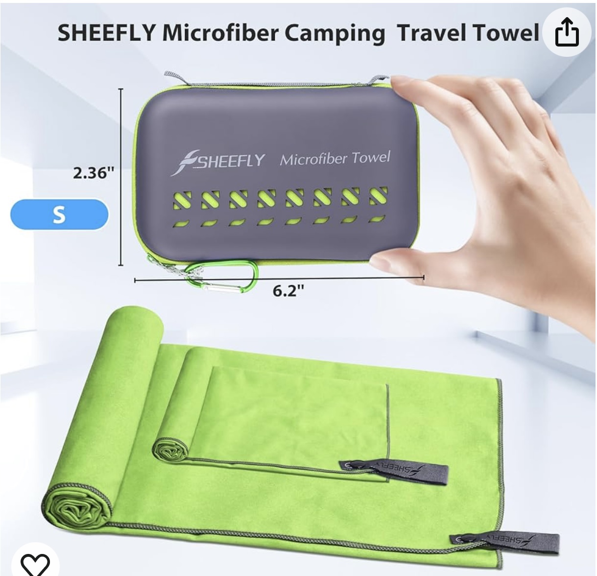 Sheefly microfibre camping towel