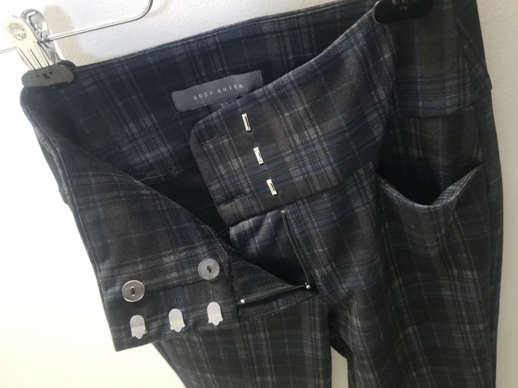Plaid Black & Grey Pants - Slim Fit Size 3-4 image indicator(4)