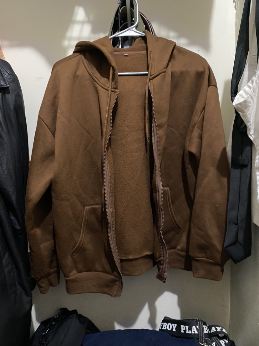 Brown Zip-Up Hoodie Jacket thumbnail