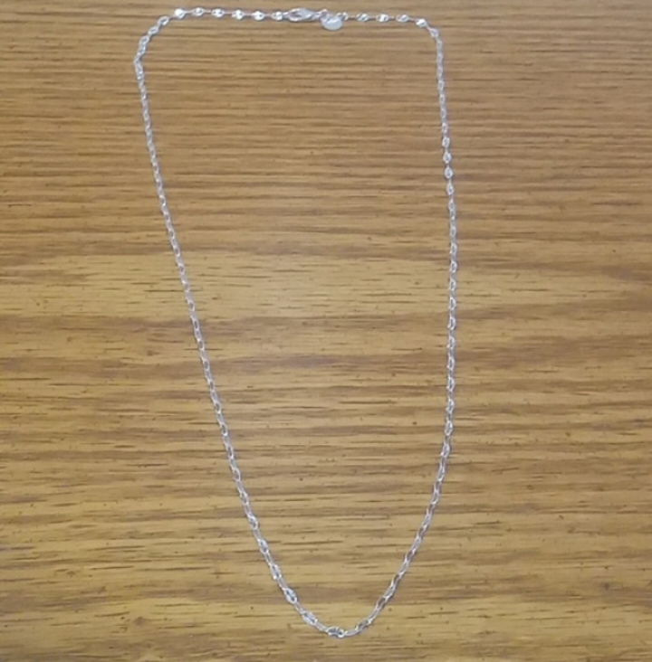 Sterling silver necklace 22" thumbnail