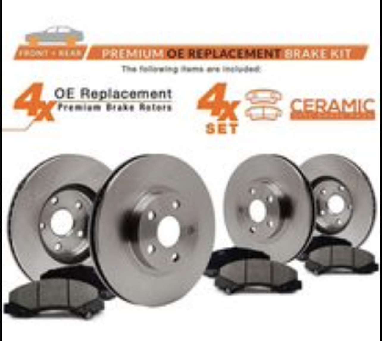 Premium Brake Pads and Rotors