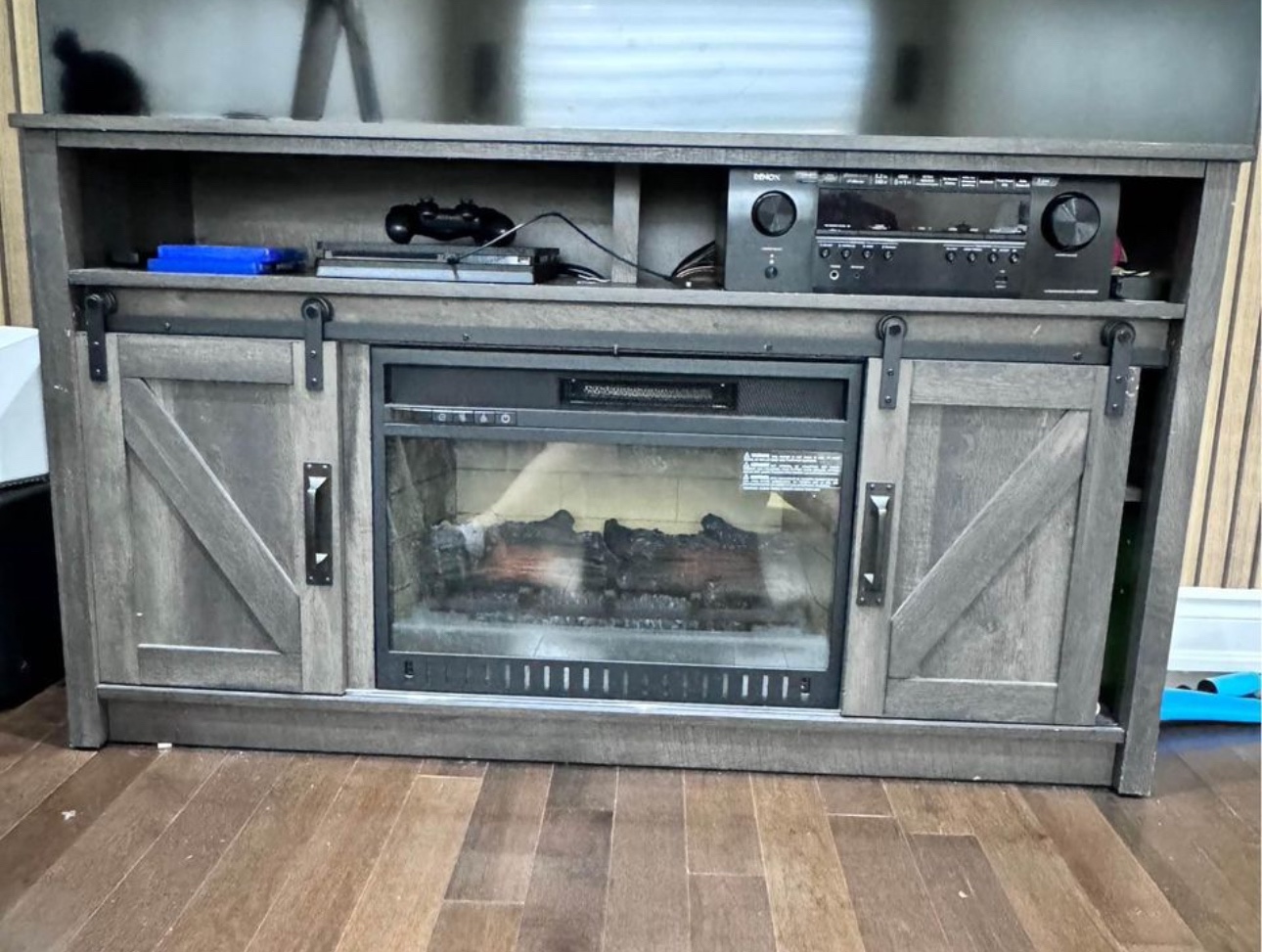 TV unit with electric fireplace - photo 2