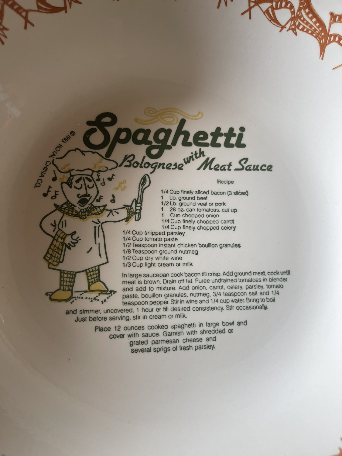 Vintage 1983 Italian Spaghetti bowl - photo 2