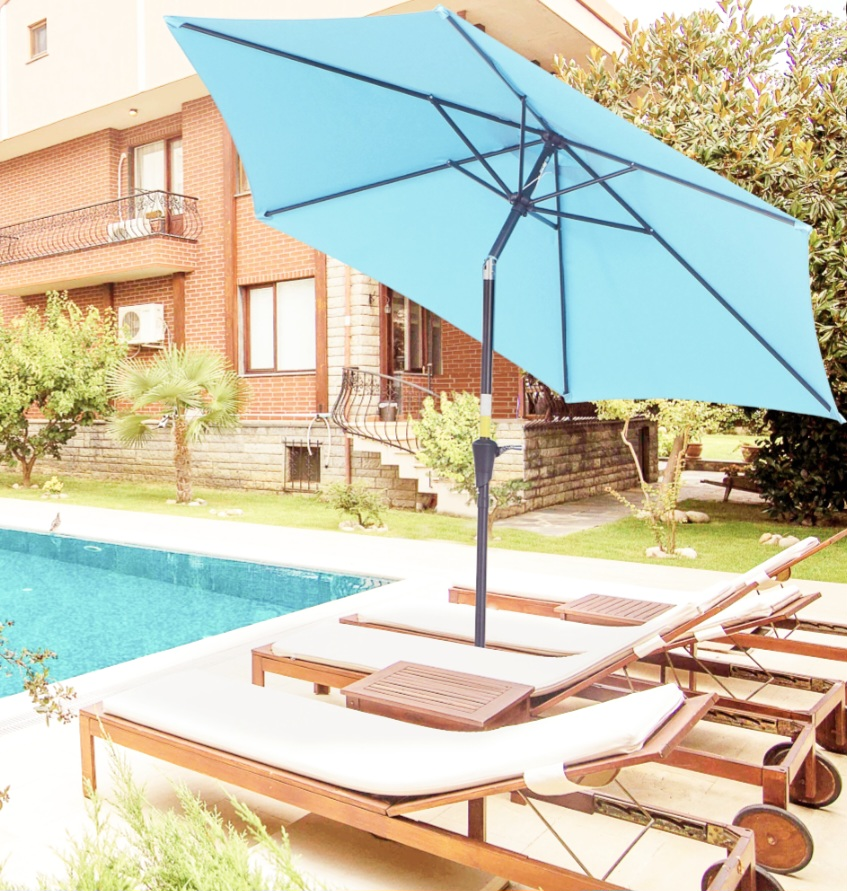 New Sky Blue Patio Umbrella thumbnail