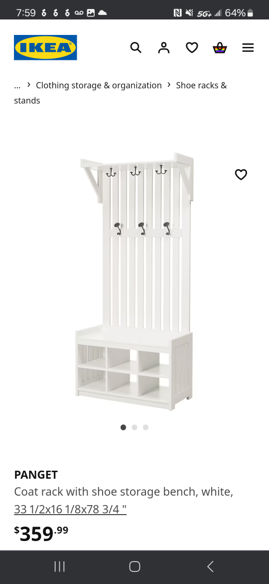 coat rack with shoe rack - photo 2