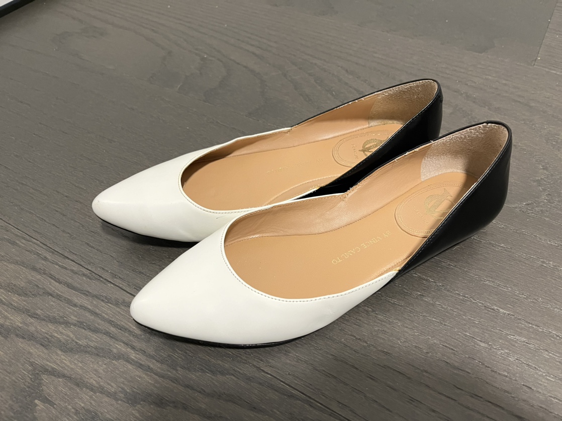 Black & White leather flats #freecycle