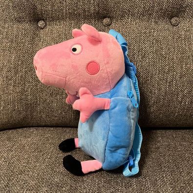 BNWT kids George Pig plush backpack Peppa Pig thumbnail