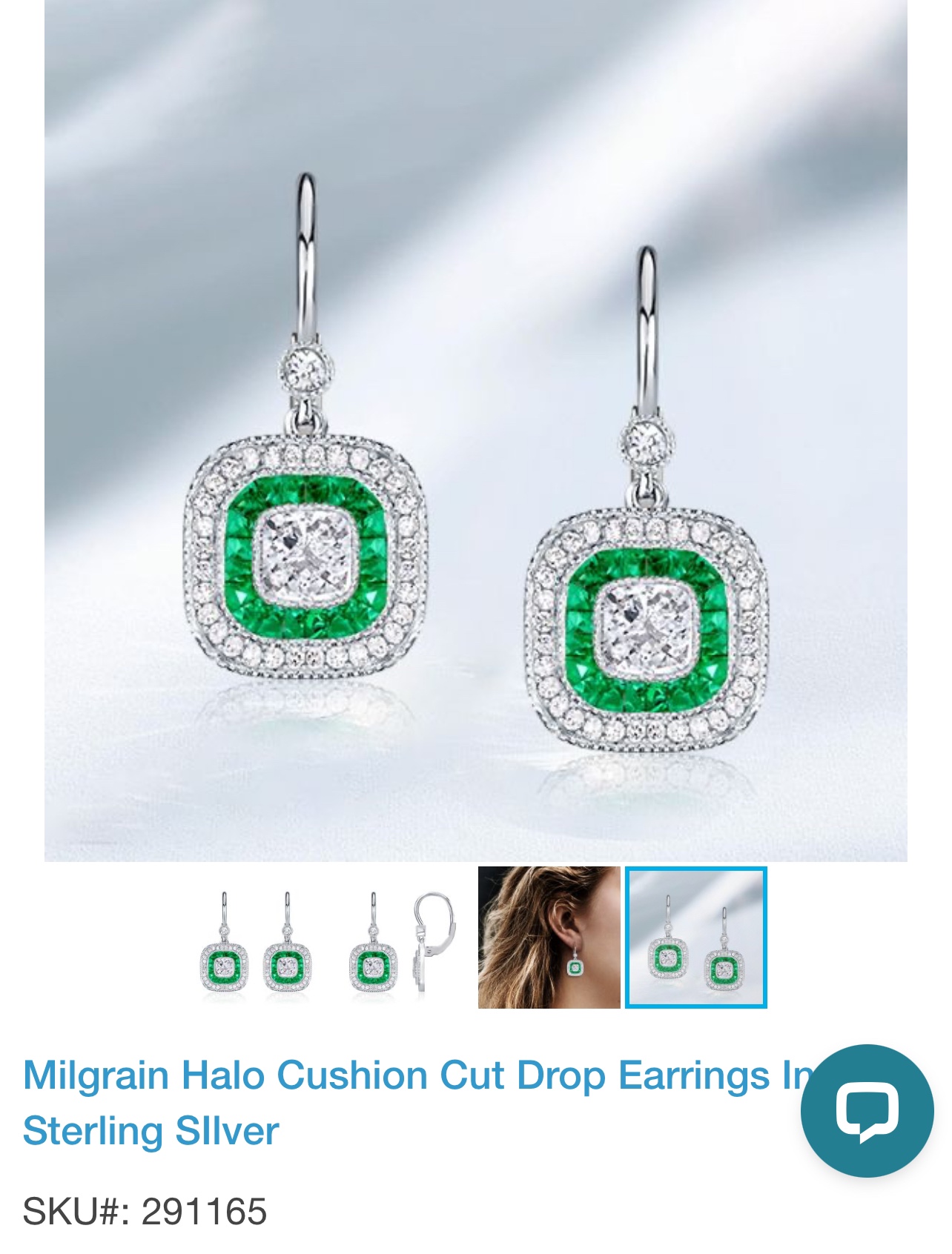 Pure silver hanging earring… - photo 5