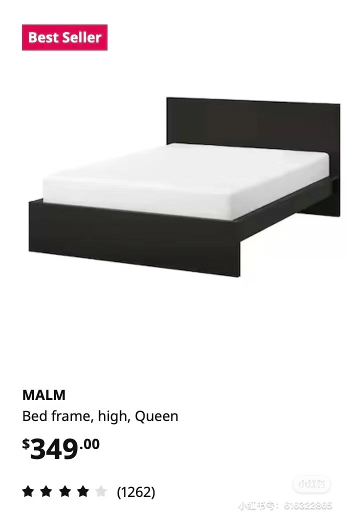 Ikea MALM queen size bed frame