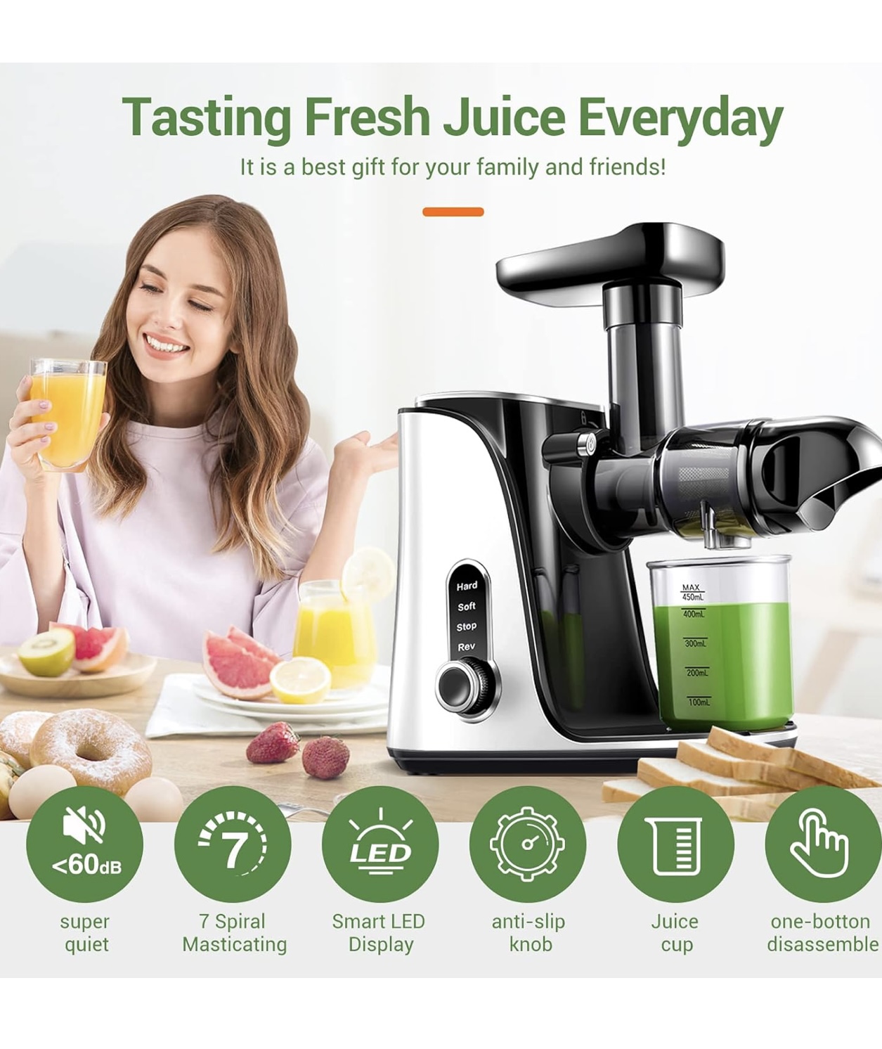 Brewsly Slow Masticating Juicer - photo 3