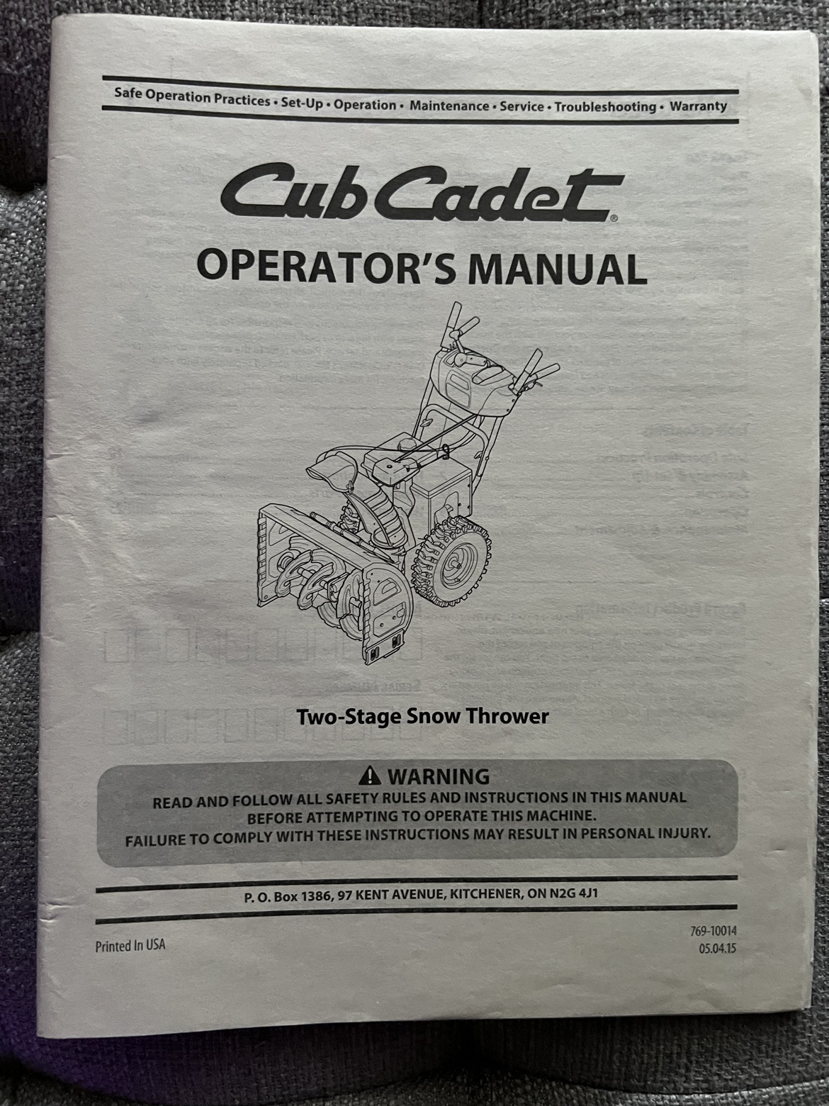 Two-Stage Snow Blower Cub Cadet - photo 3