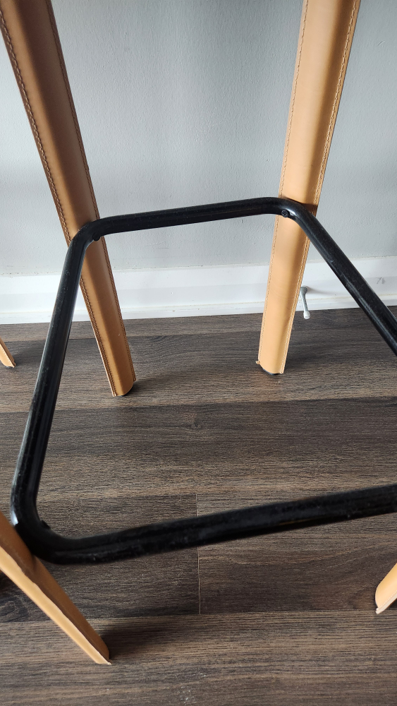 Italian faux leather bar stool - photo 4