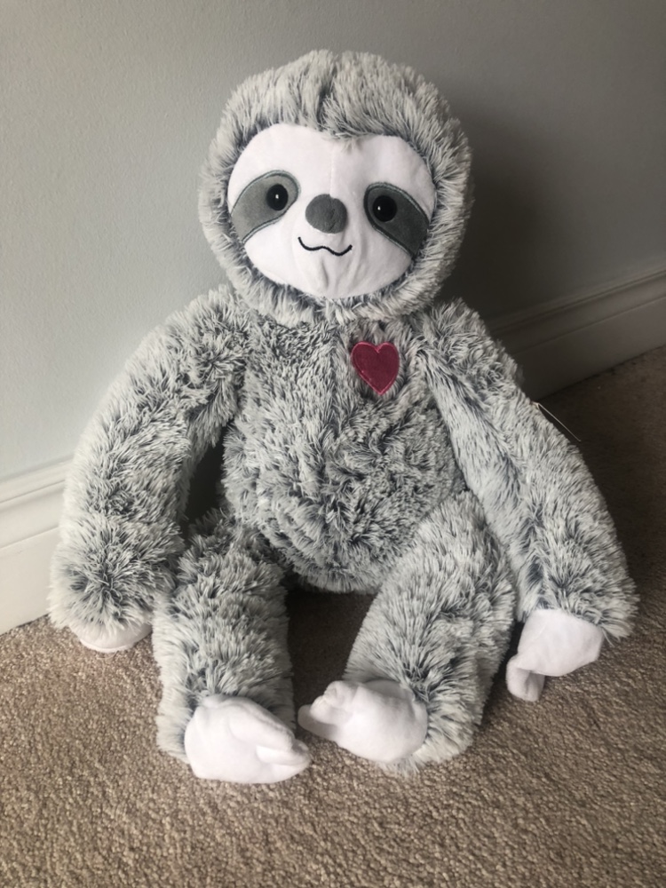 Valentines sloth plushie thumbnail