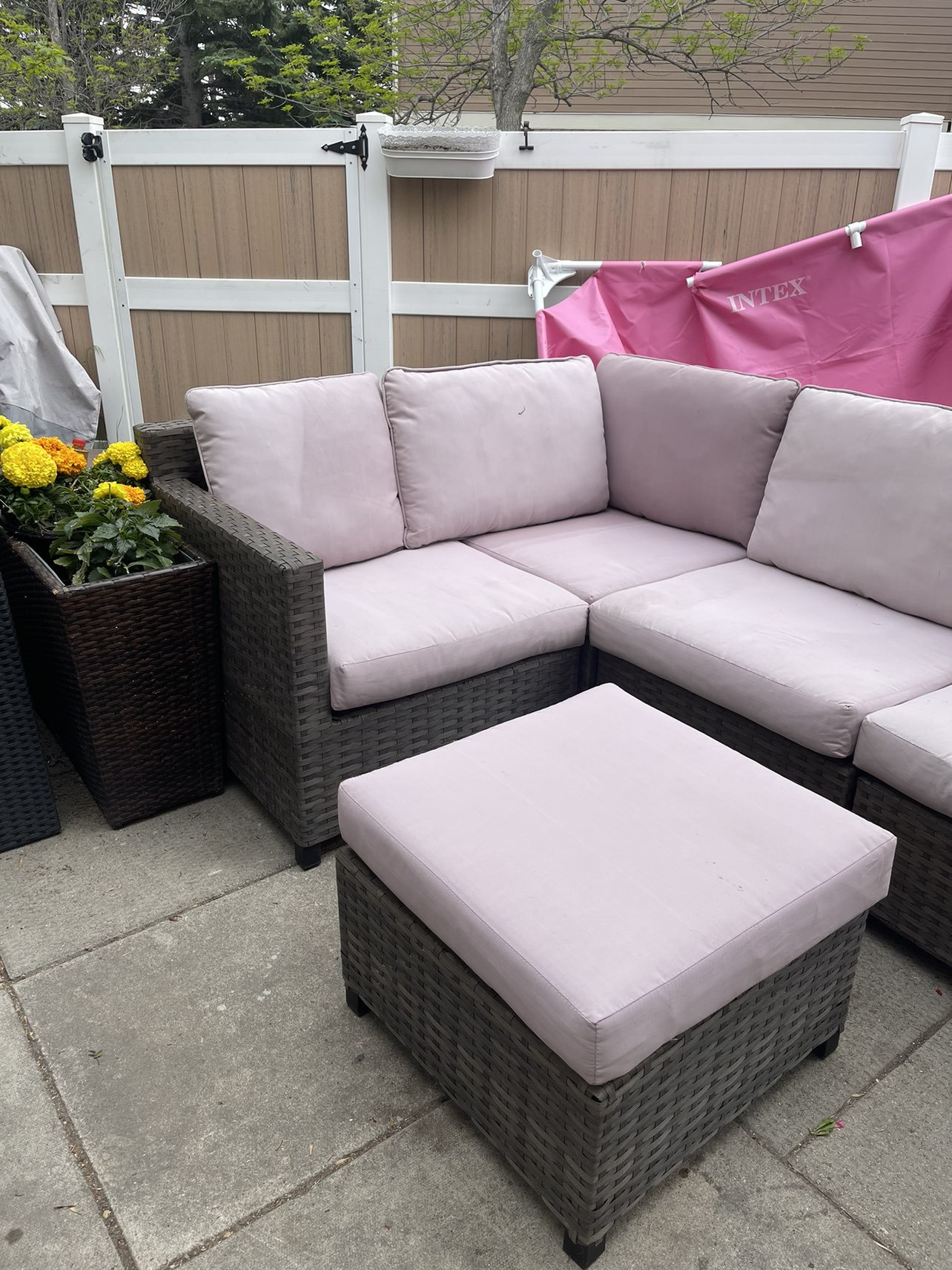 4 Piece Patio Sectional and Ottoman - photo 3