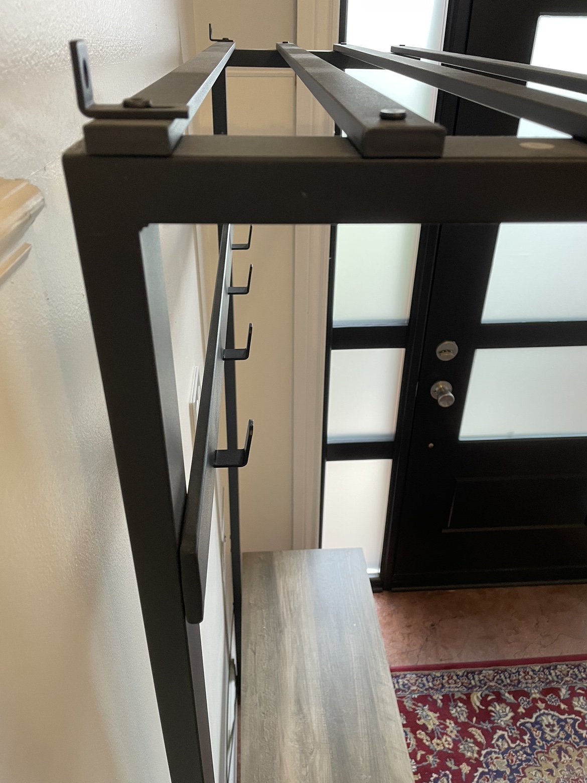 Hall bench with hooks and upper shelf - photo 4