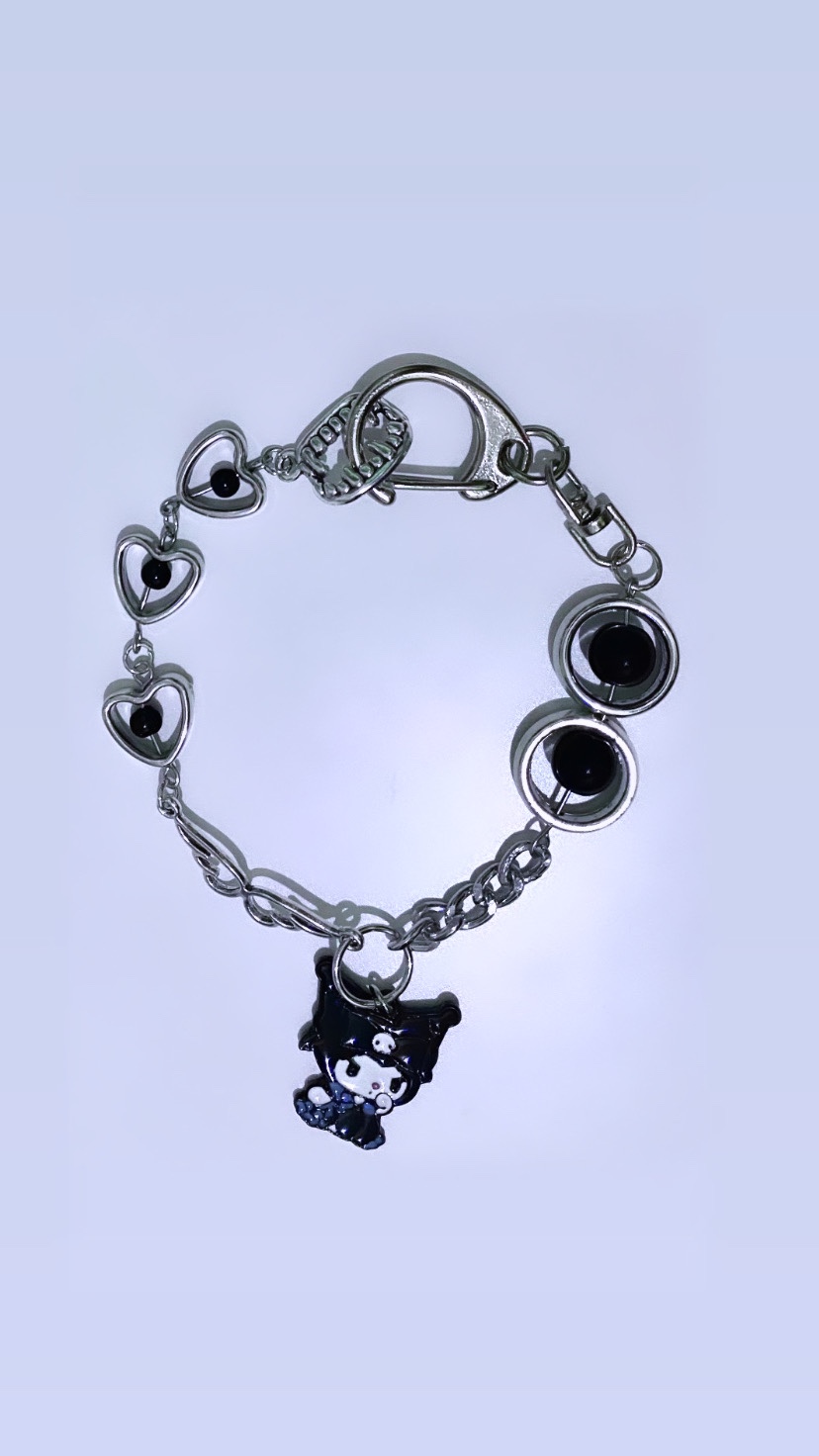 Kuromi Sanrio Black Bracelet (Handmade) thumbnail