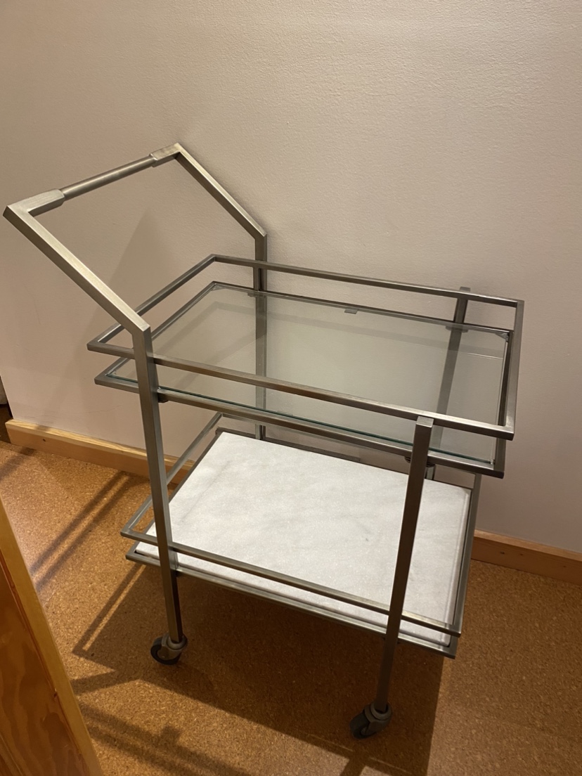 Bar Cart - with glass and granite shelves - photo 2