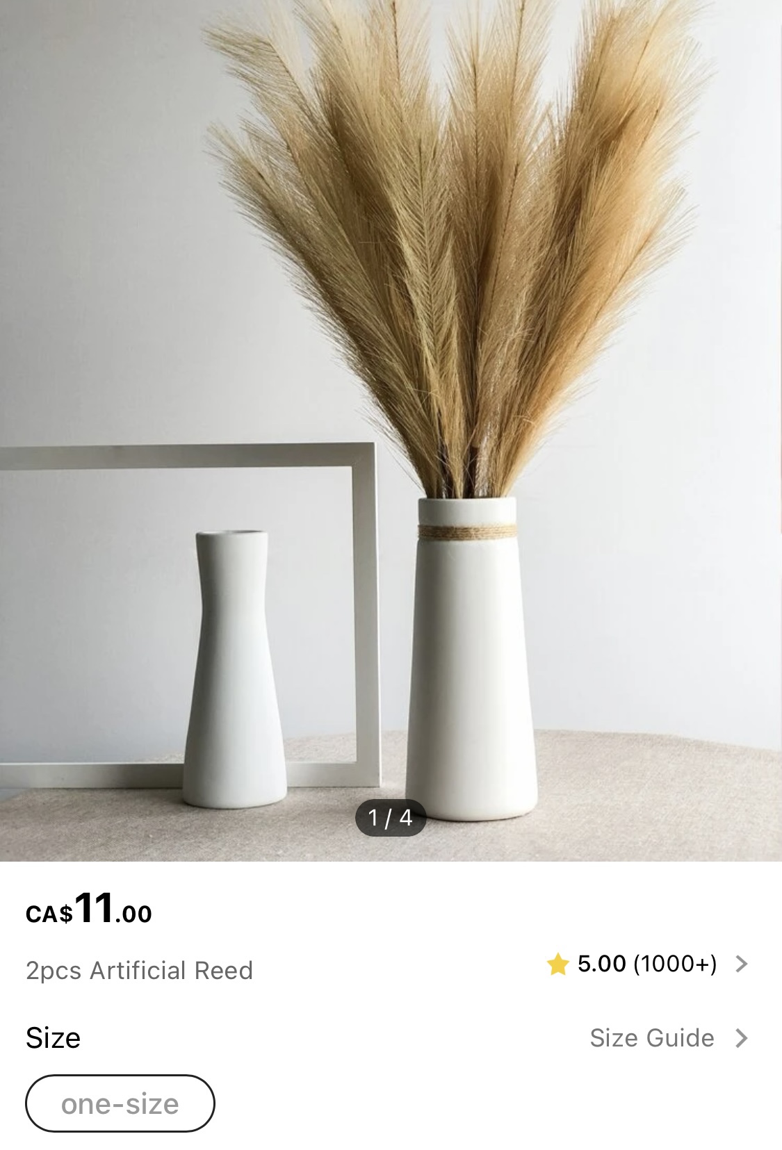 ARTIFICIAL FAUX PAMPAS 56 PIECES