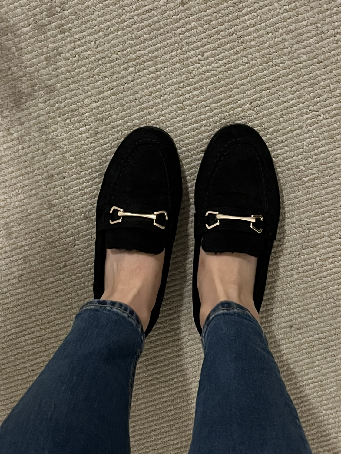 Black loafers
