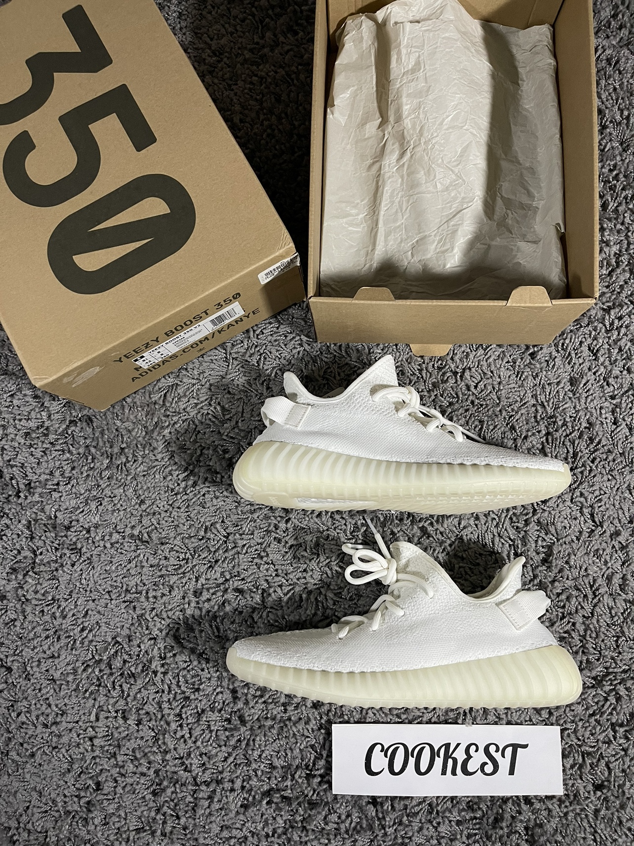 adidas Yeezy Boost 350 V2 Cream White Men US 8.5 image indicator(2)