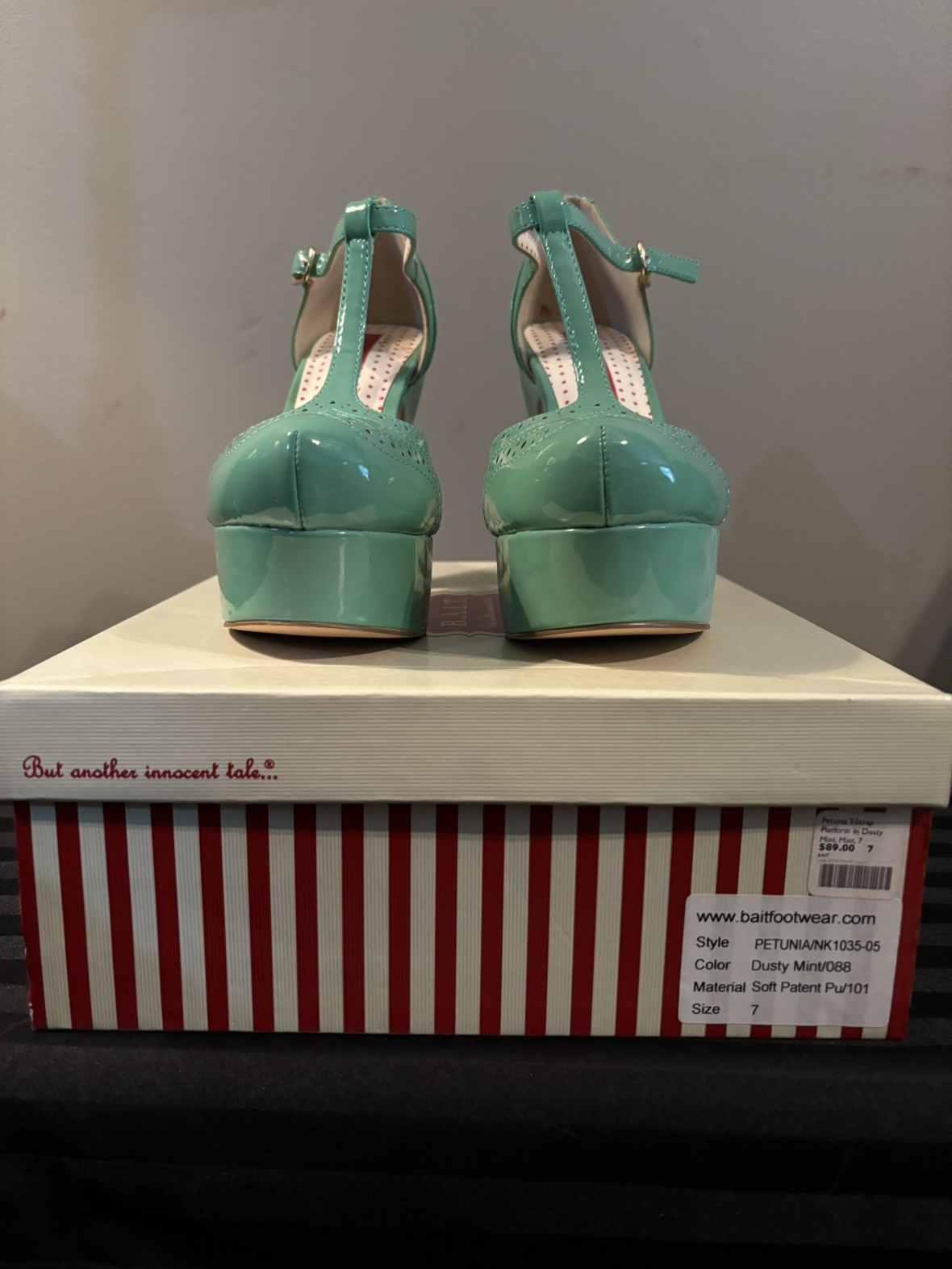 Platform Pinup Heels - Dusty Mint