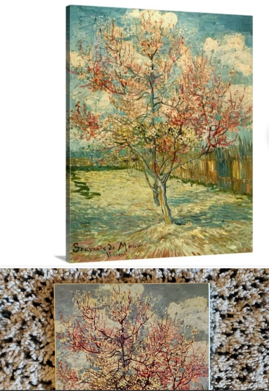 Van Gogh Pink Peach Tree Art piece