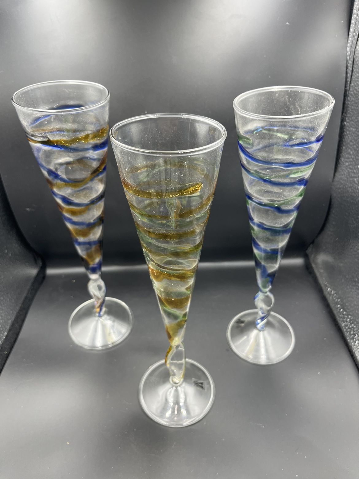 Abigails| Tall champagne cocktail flute glasses set of 3 thumbnail