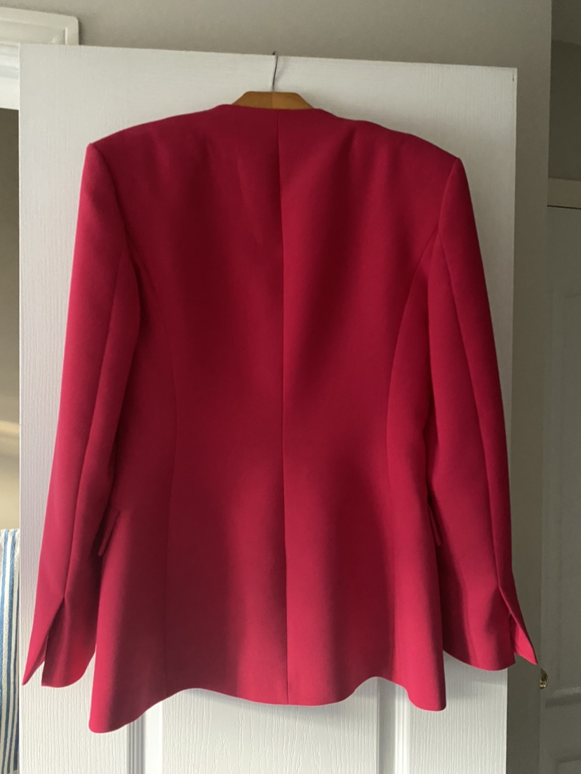 ZARA LAPELLESS FITTED BLAZER SZ M image indicator(3)