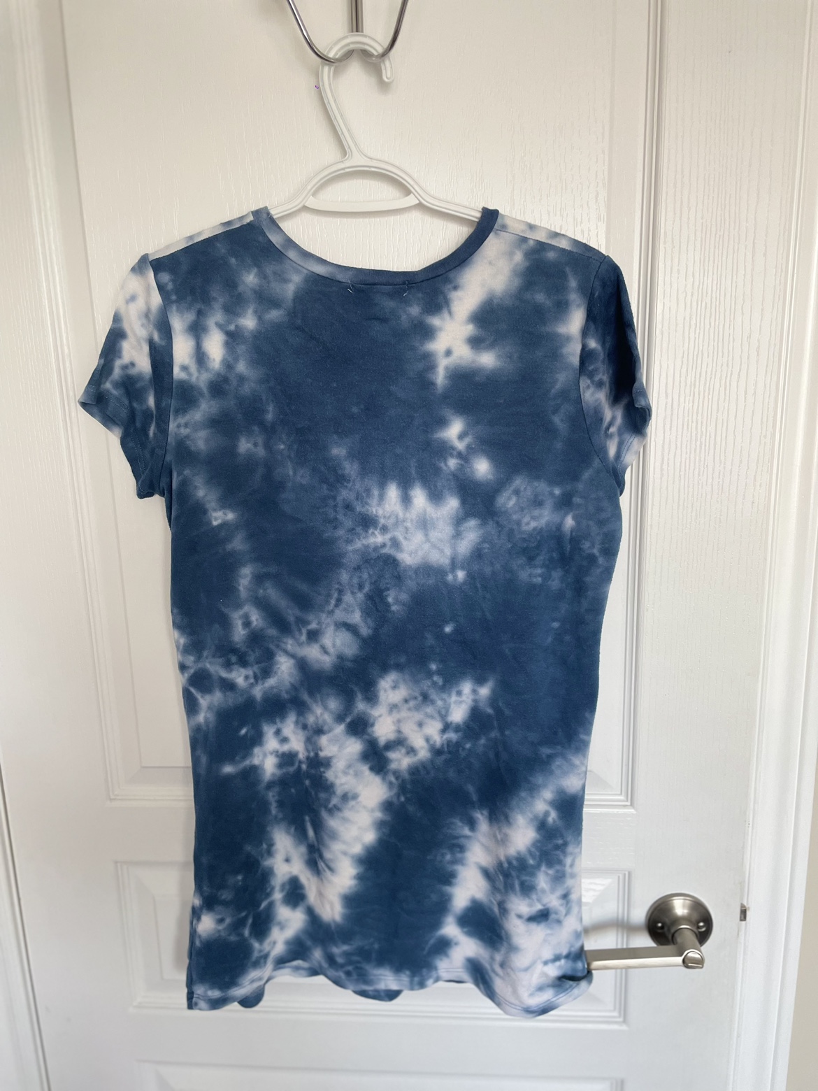 Blue Tie Dye Patterned T-Shirt Dress - photo 3