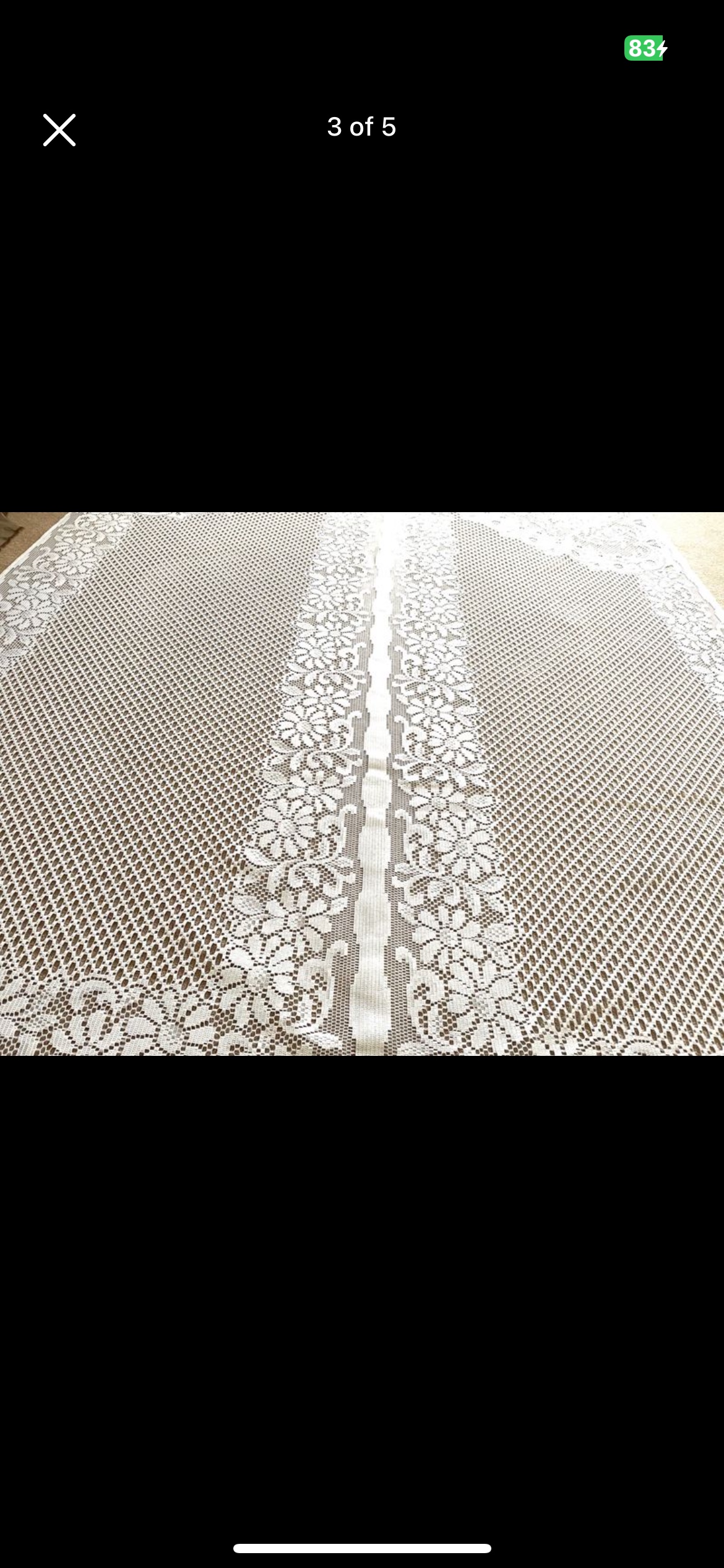 Boho Floral Design Lace Curtain Panel image indicator(3)