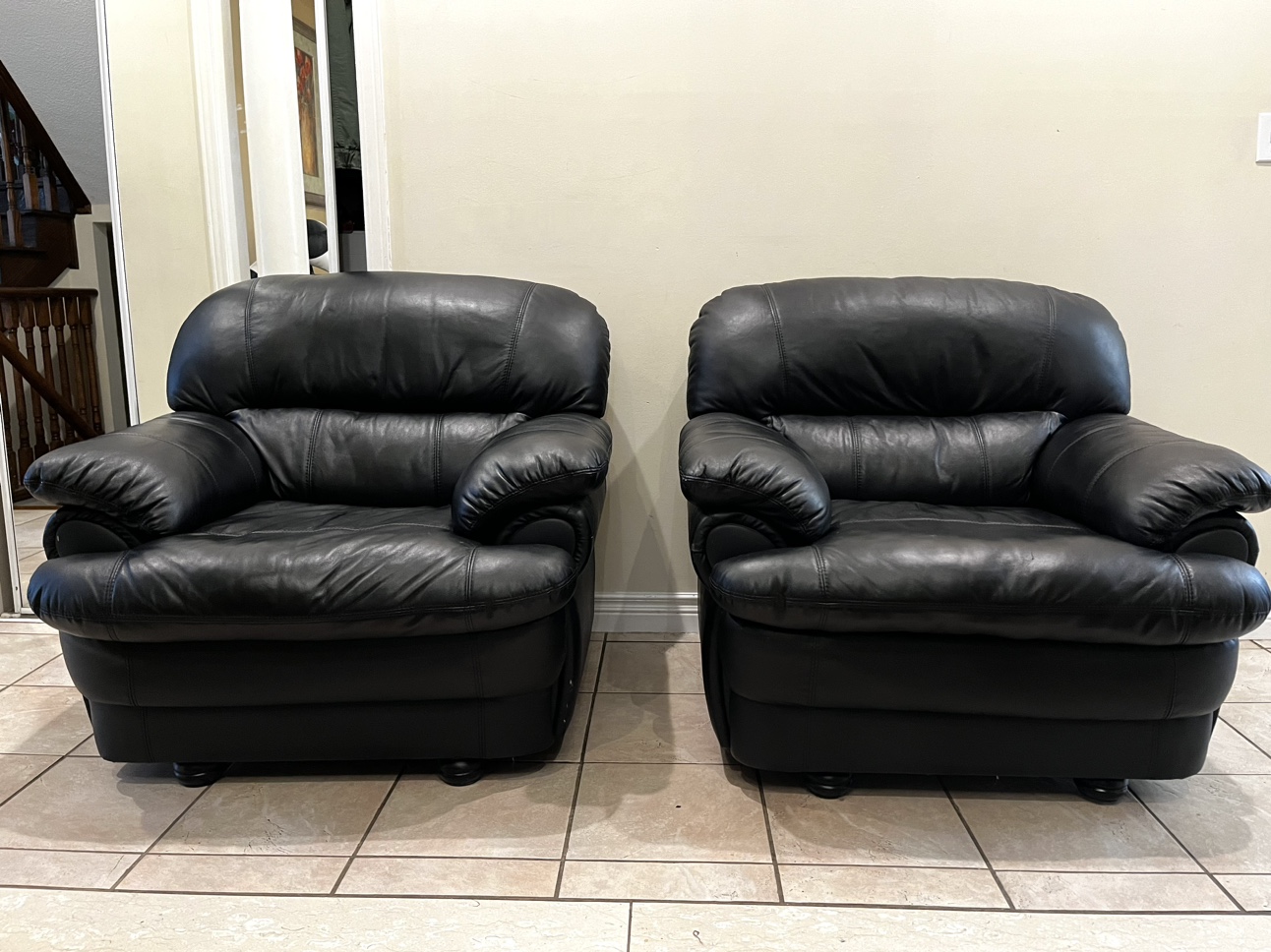 2 sofa chair pure leather thumbnail