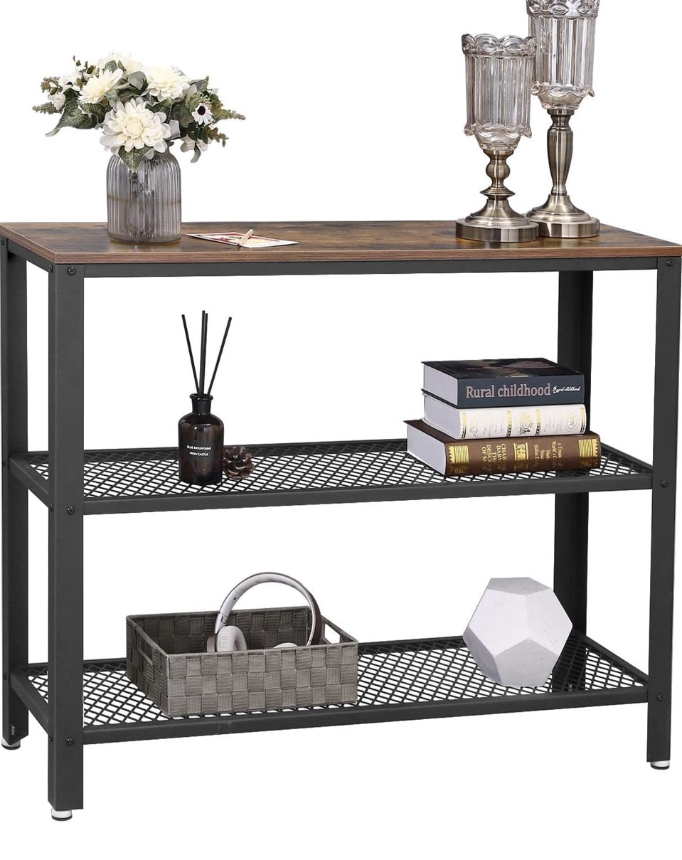 3 Tier metal and wood console Table - photo 3