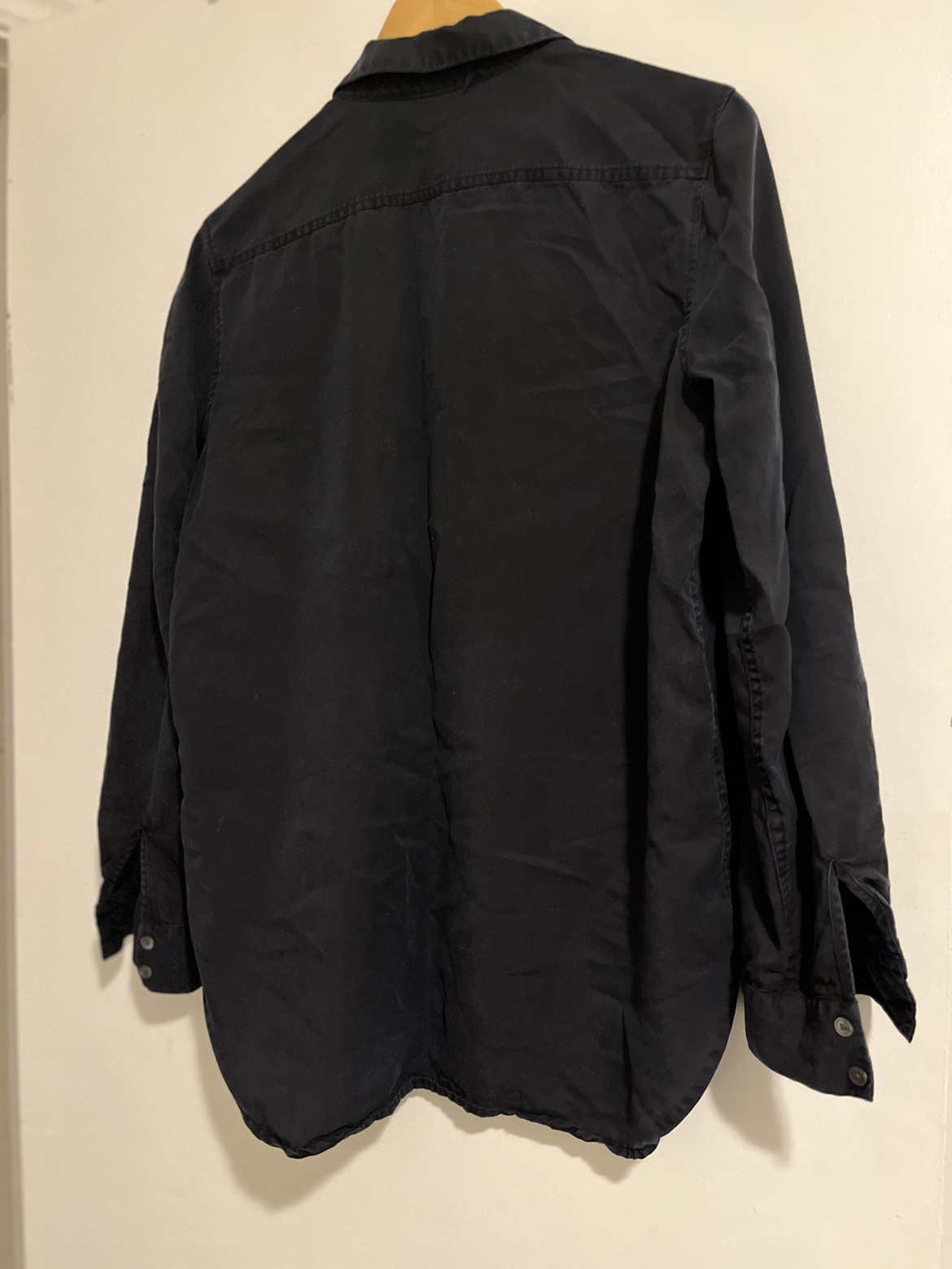 Babaton navy blue long sleeve shirt image indicator(3)