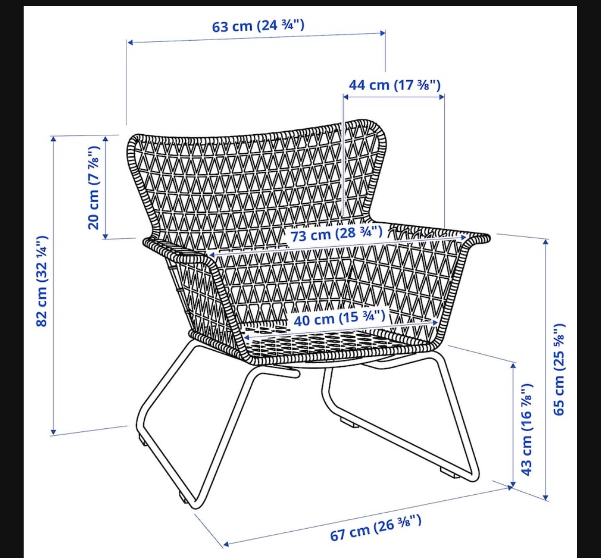 2 IKEA “Hogsten” outdoor armchairs - photo 2
