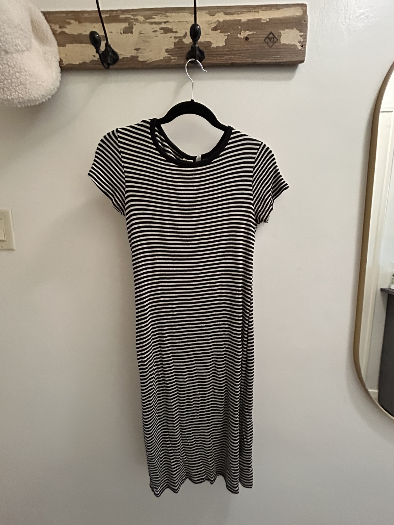 Black and White Striped Dress thumbnail