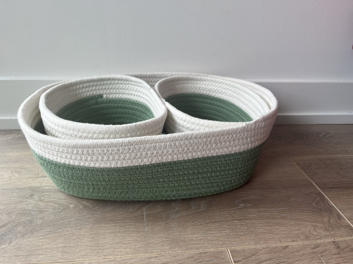 Woven storage baskets: Set of 3 - photo 3