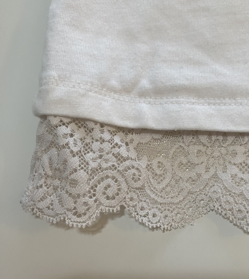 Set of two girls' size L camisole tank tops, white and pink image indicator(5)