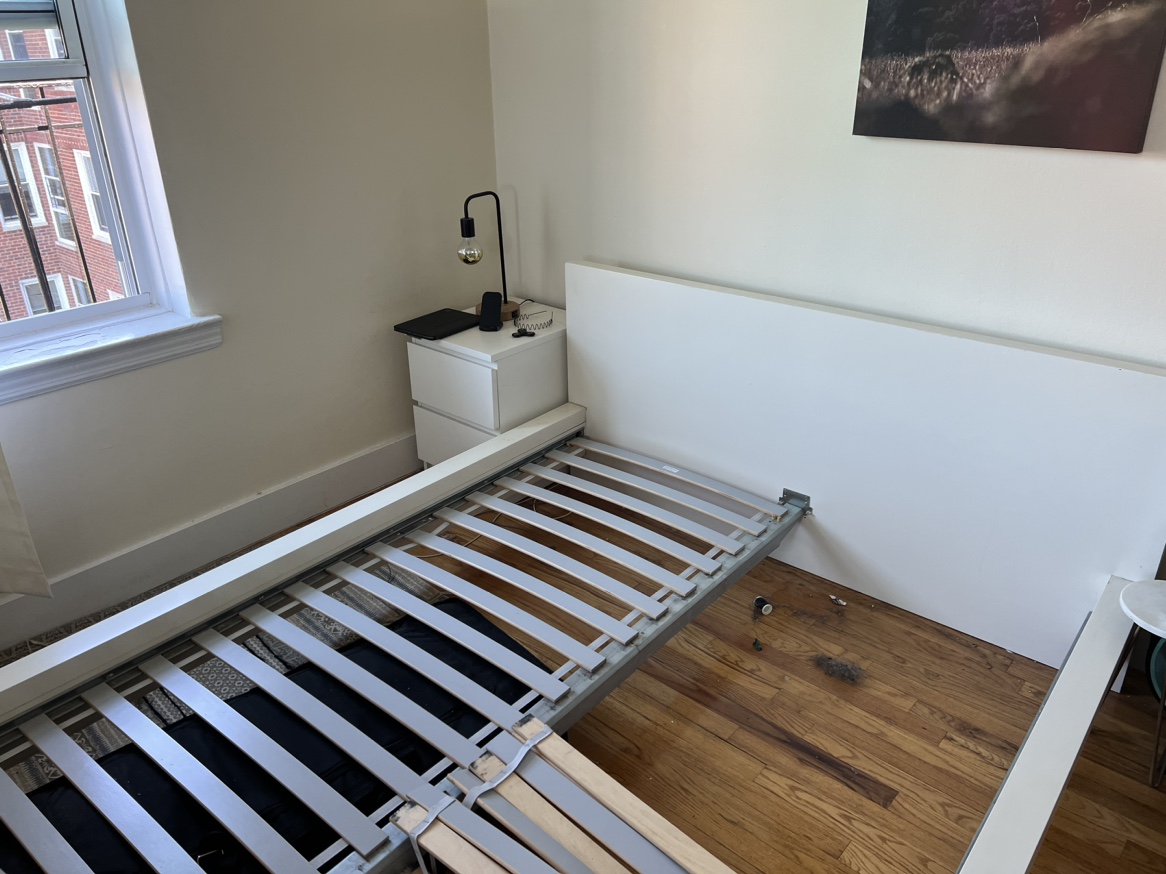 Ikea bedframe and night stand - must go today - photo 2