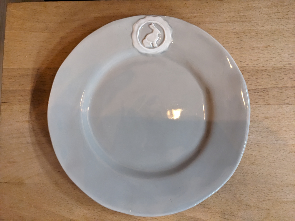Anthropologie Rabbit dinner & side plate set of 2 image indicator(4)