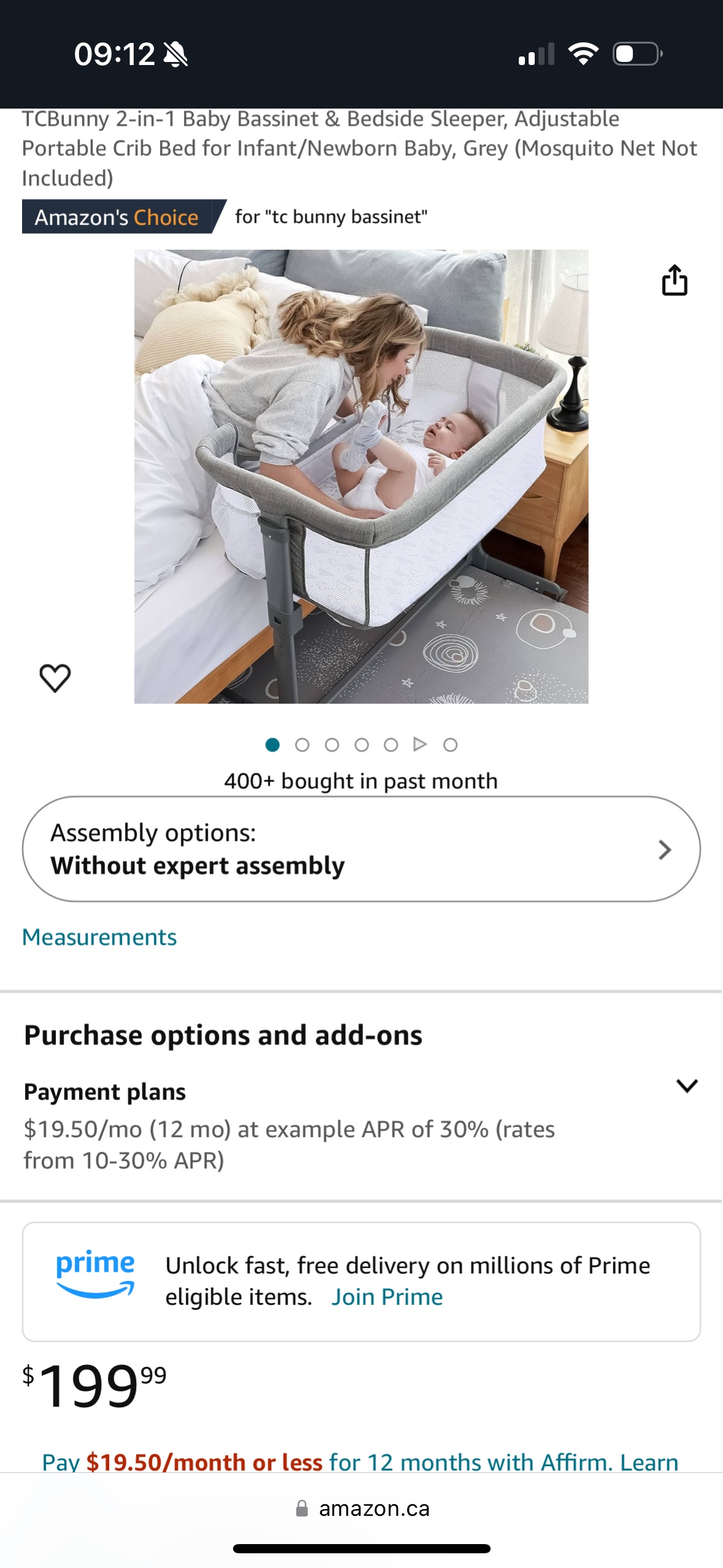 Tcbunny bassinet and bedside sleeper+ 3 organic cotton sheets