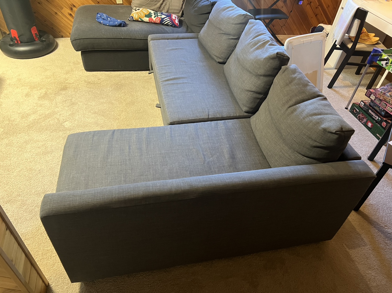 FRIHETEN - Corner sofa-bed with storage, Skiftebo dark gray - photo 2
