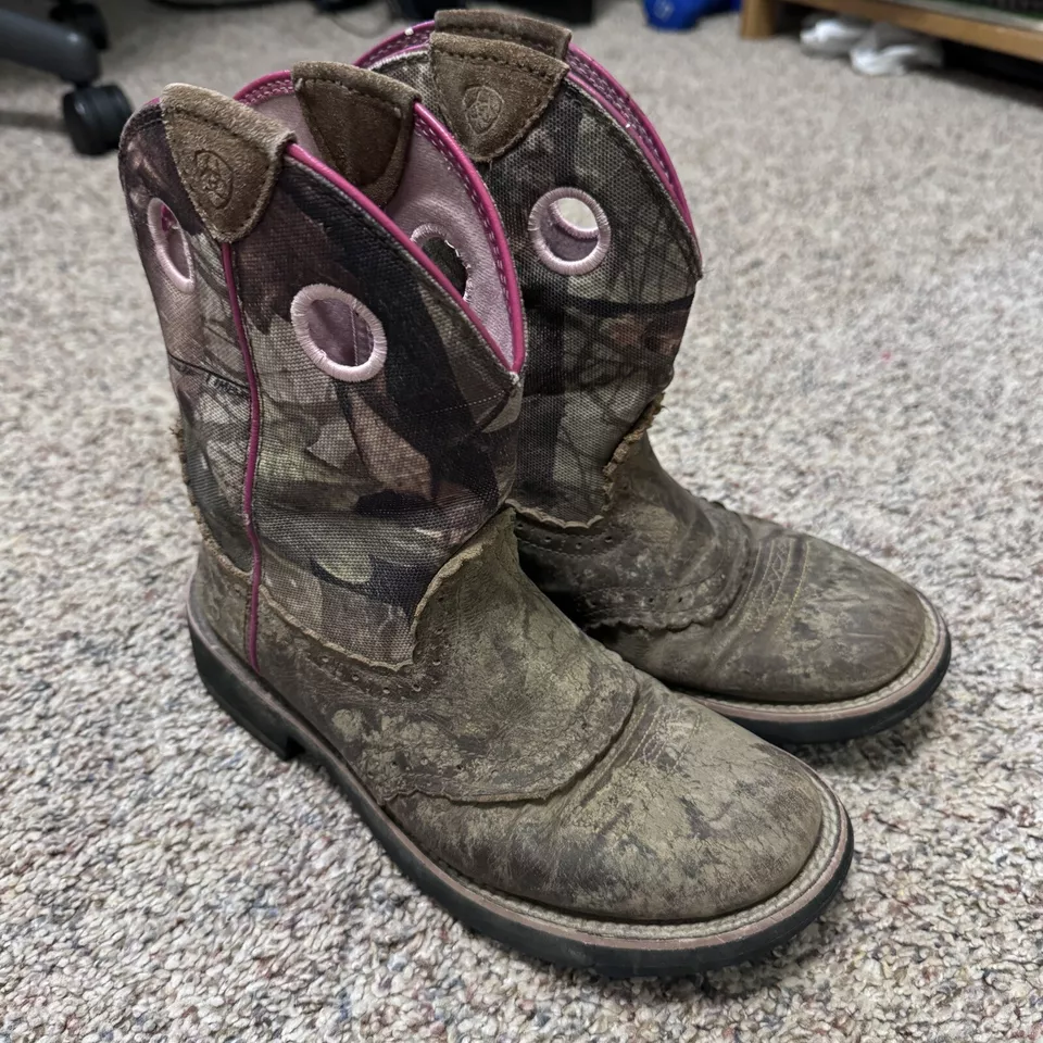 Ariat Fatbaby Pink Brown 10006854 Camo Western Cowgirl Boots