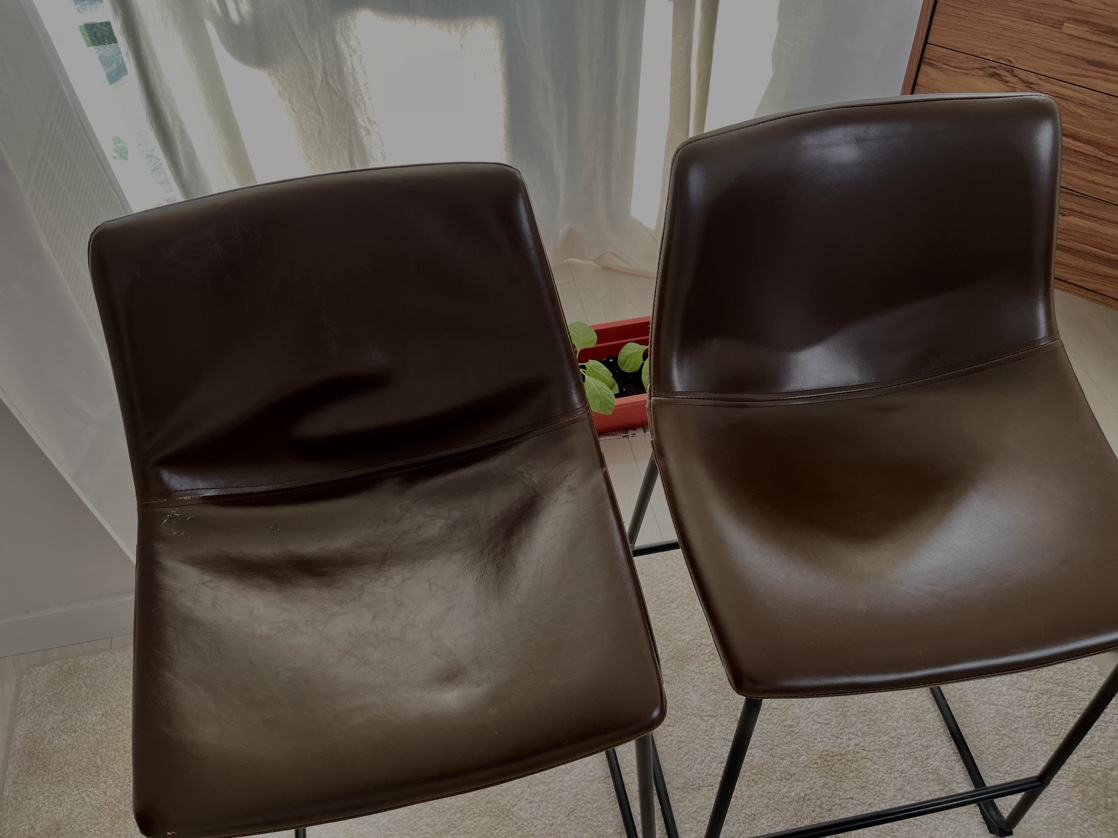 chic leather bar stools-moving out, Pet-Free &  Non-Smoking Home - photo 4
