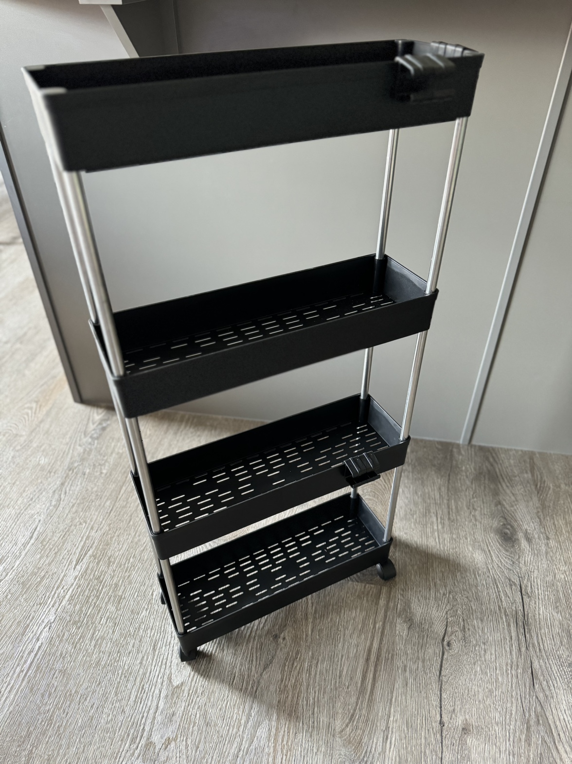 4-Tier Slim Rolling Trolley Storage Organizer Cart Rack thumbnail