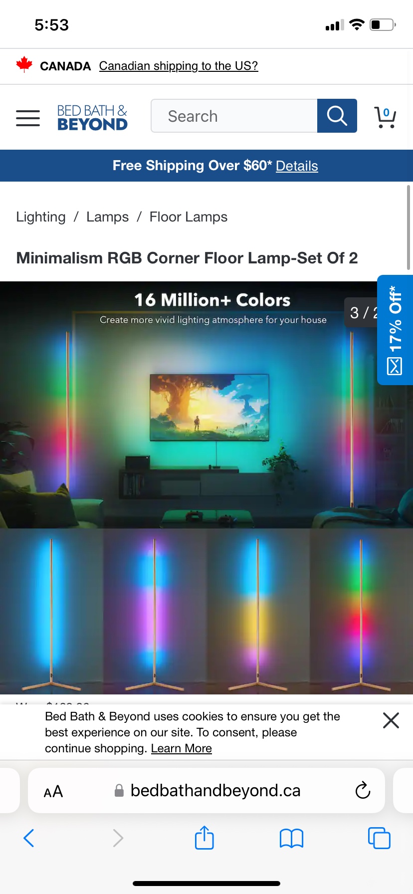 2 pack Floor lamps